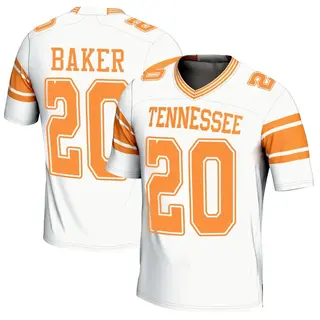 Game Youth Justin Baker Tennessee Volunteers Replica 2nd Football Jersey - White