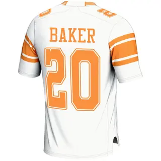 Game Youth Justin Baker Tennessee Volunteers Replica 2nd Football Jersey - White