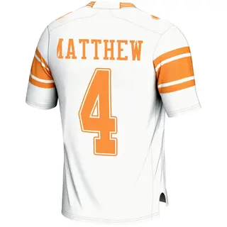 Game Youth Mike Matthews Tennessee Volunteers Replica 2nd Football Jersey - White