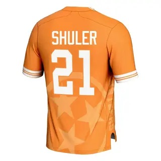 Game Youth Navy Shuler Tennessee Volunteers Replica Icon Print Football Jersey - Orange