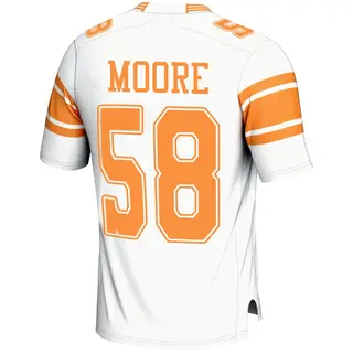 Game Youth Nic Moore Tennessee Volunteers Replica 2nd Football Jersey - White