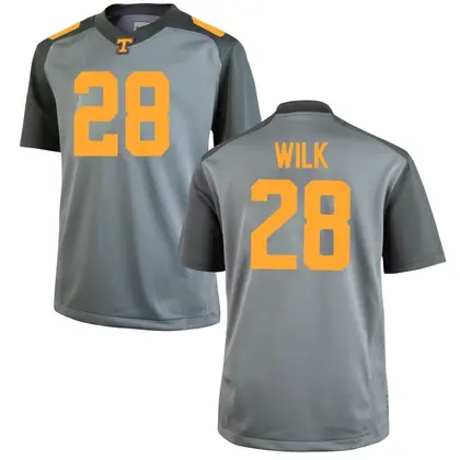 Game Youth Patrick Wilk Tennessee Volunteers College Jersey - Gray