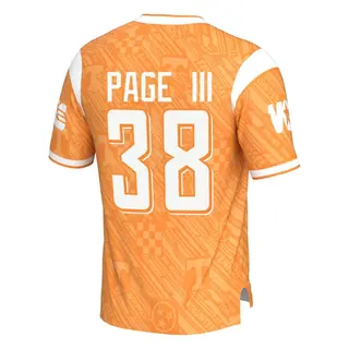 Game Youth Solon Page III Tennessee Volunteers Replica Highlight Print Football Jersey - Orange