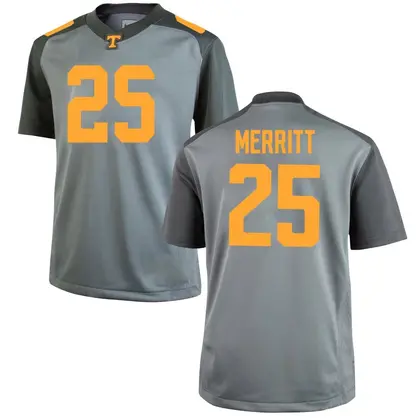 Game Youth Timothy Merritt Tennessee Volunteers College Jersey - Gray