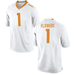 Game Youth Trevon Flowers Tennessee Volunteers Nike College Jersey - White