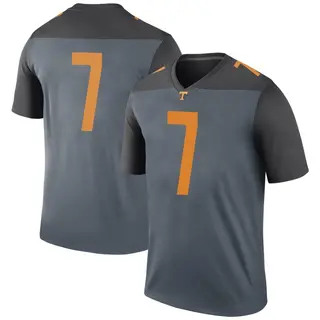 Legend Men's Joe Milton III Tennessee Volunteers Nike College Jersey - Gray