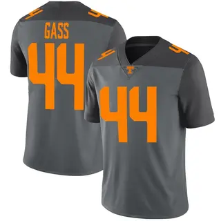 Limited Men's Christian Gass Tennessee Volunteers Nike Football Jersey - Gray