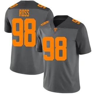 Limited Men's Jackson Ross Tennessee Volunteers Nike Football Jersey - Gray