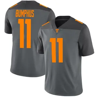 Limited Men's LaTrell Bumphus Tennessee Volunteers Nike Football Jersey - Gray