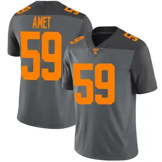 Limited Men's Tim Amet Tennessee Volunteers Nike Football Jersey - Gray