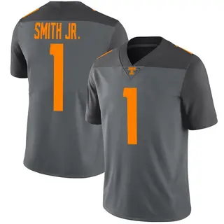 Limited Men's Travis Smith Jr. Tennessee Volunteers Nike Football Jersey - Gray