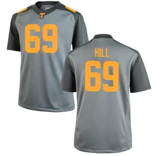 Replica Men's Gus Hill Tennessee Volunteers Nike College Jersey - Gray