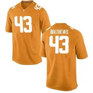Replica Men's Jackson Mathews Tennessee Volunteers Nike College Jersey - Orange