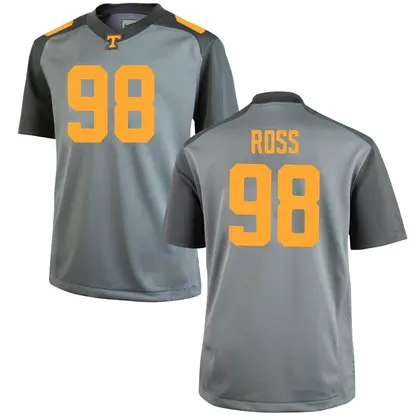 Replica Men's Jackson Ross Tennessee Volunteers College Jersey - Gray