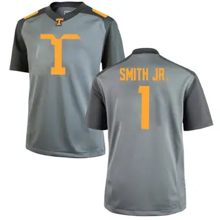 Replica Men's Travis Smith Jr. Tennessee Volunteers Nike College Jersey - Gray
