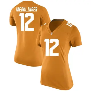 Replica Women's Jake Merklinger Tennessee Volunteers Nike College Jersey - Orange