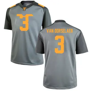 Replica Youth Jack Van Dorselaer Tennessee Volunteers Nike College Jersey - Gray